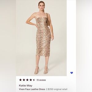 Katie May Vixen Faux Leather Snakeskin Dress